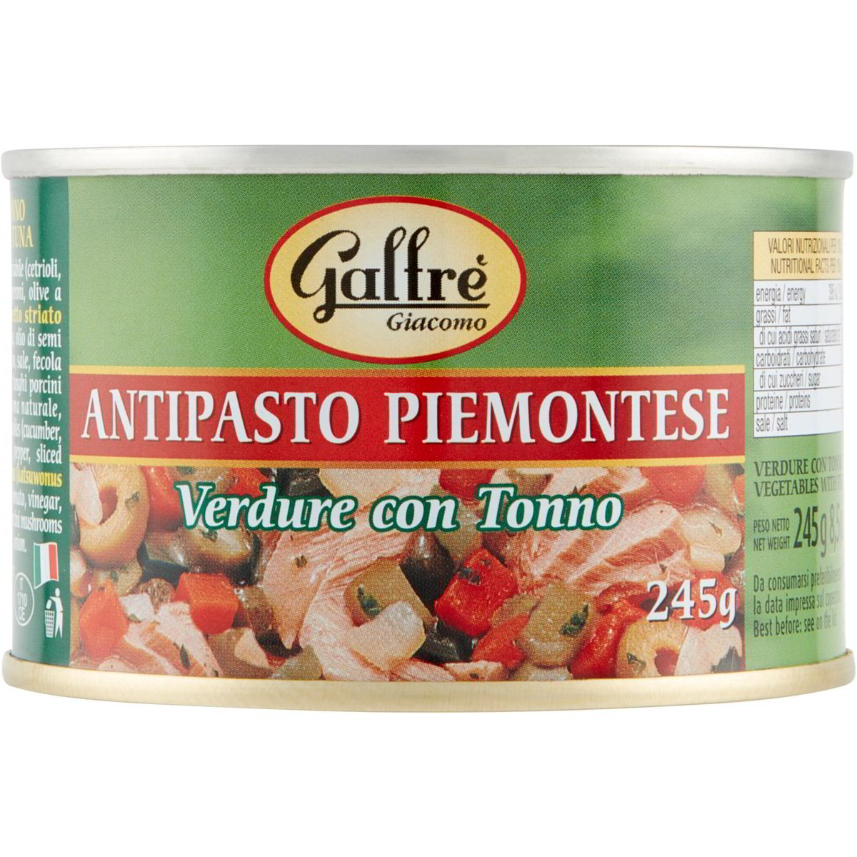 Antipasto piemontese con verdure e tonno GALFRE 245 G Coop Shop