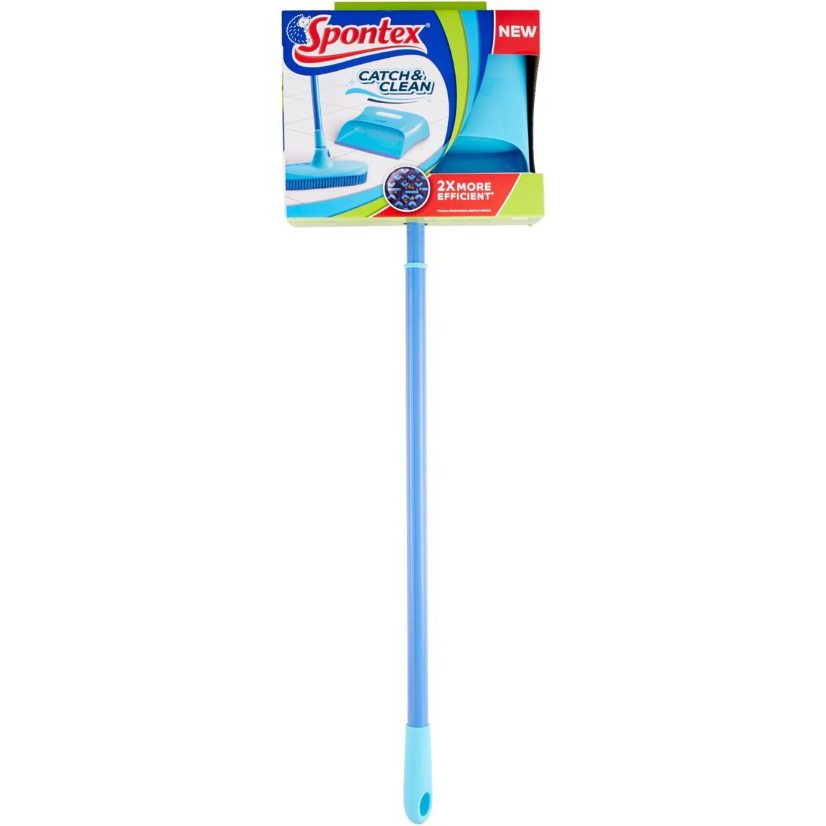 Balayette Et Pelle Spontex Catch & Clean - Ramasse Poils D'Animaux, Surfaces Sèches/Mouillées