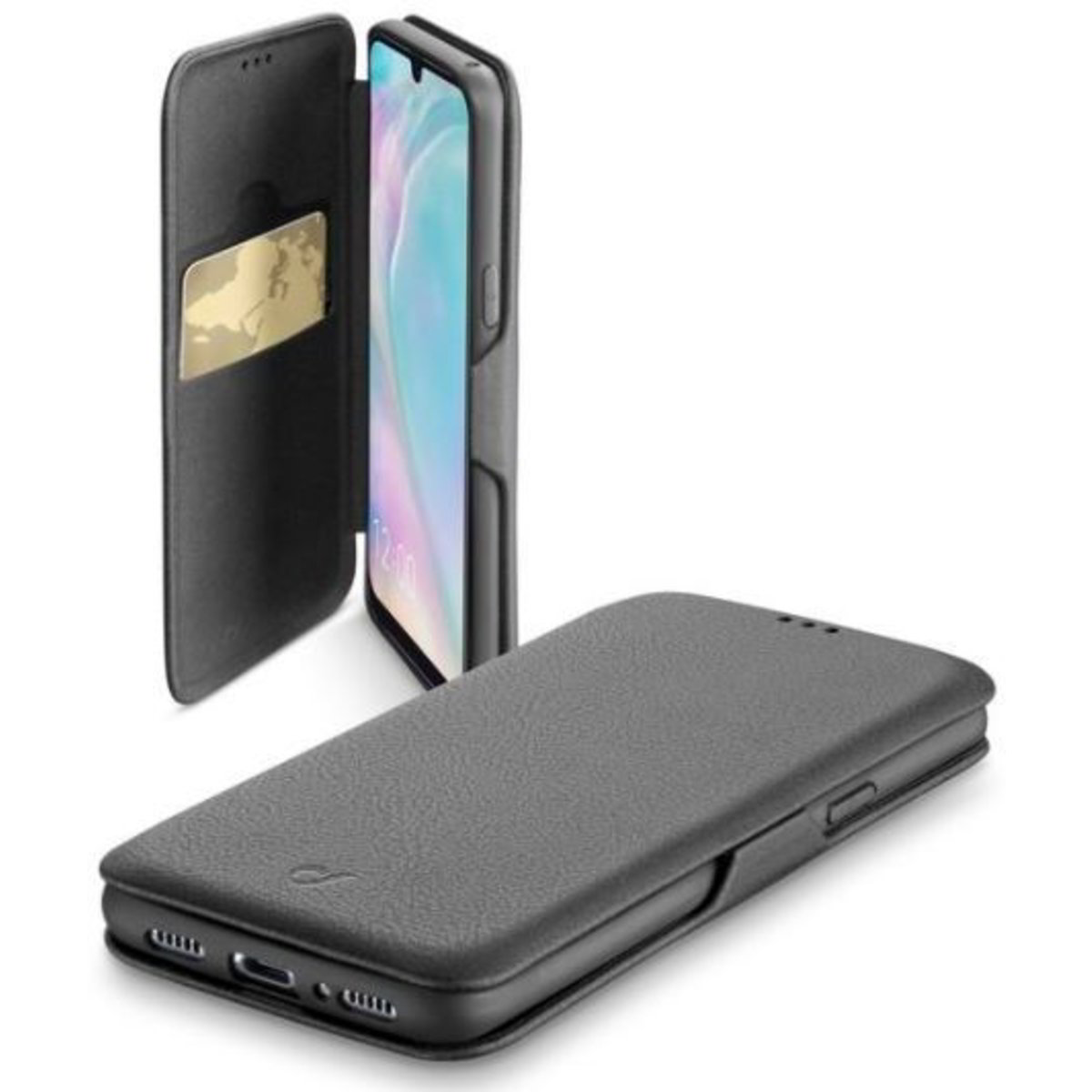 Suncase - Custodia a libro per Huawei P30, Custodie Cellulari, in pelle