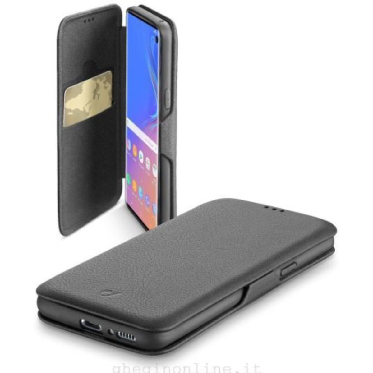 Cellularline Custodia Book Essential Per Huawei P9 Plus - Cover A Libro In Similpelle Con Chiusura Magnetica - Nero - 4