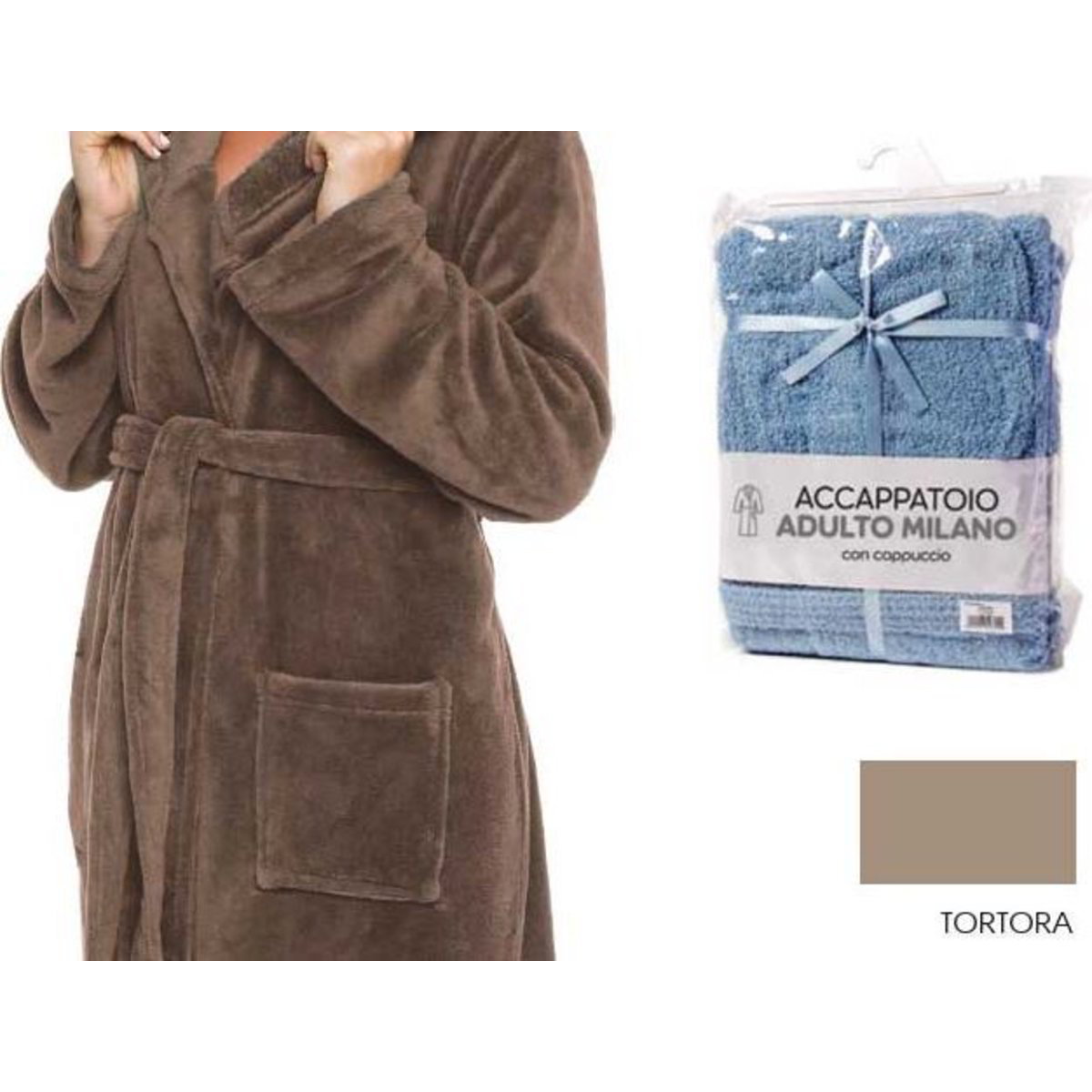 Accappatoio Unisex In Cotone 100% PADUANA – Morbido, Leggero, Con Tasca E Passante Regolabile, Ideale Per Doccia E Relax, Varie Taglie E Colori
