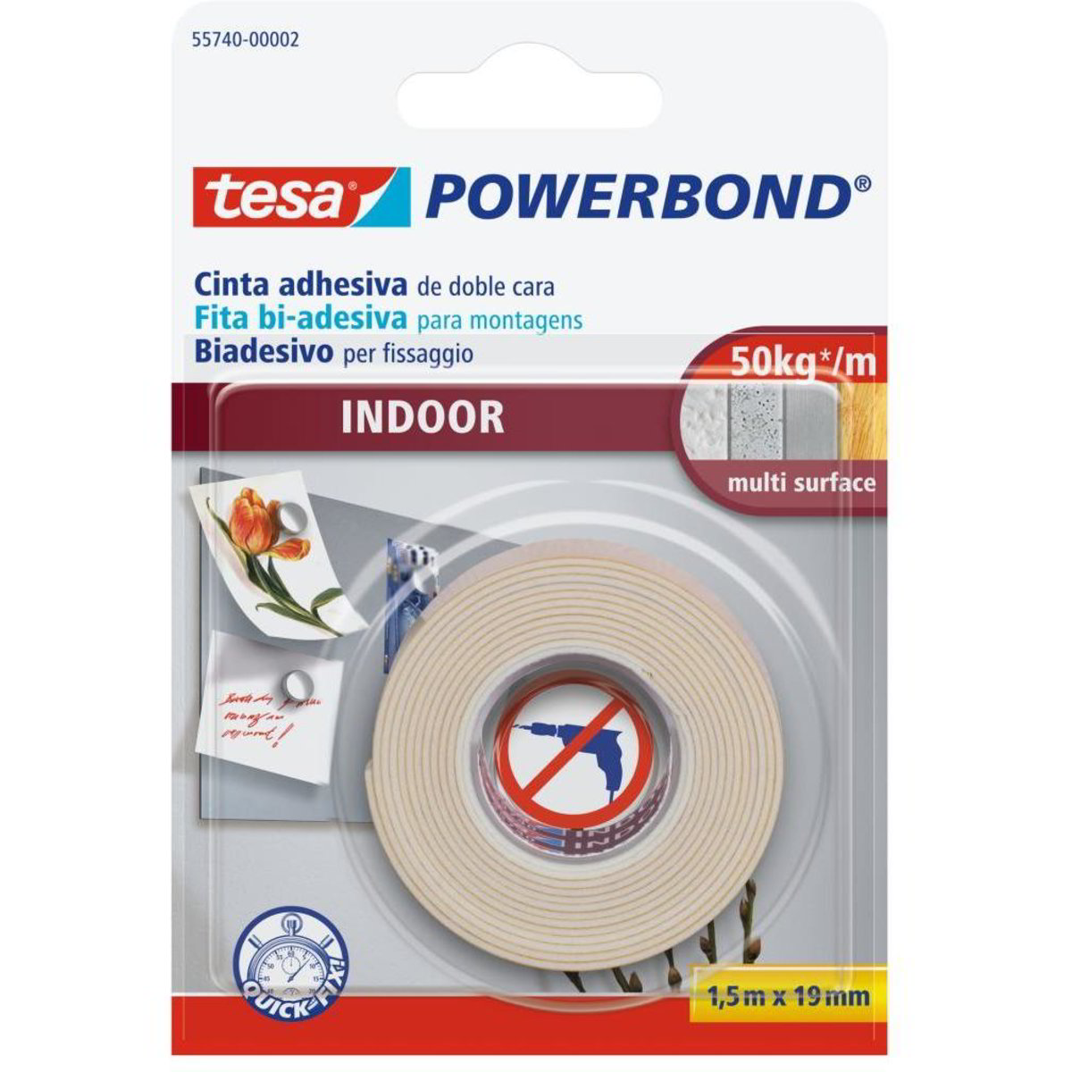 25mm Nastro Biadesivo Extra Forte In Tessuto, Resistente - Foto 7