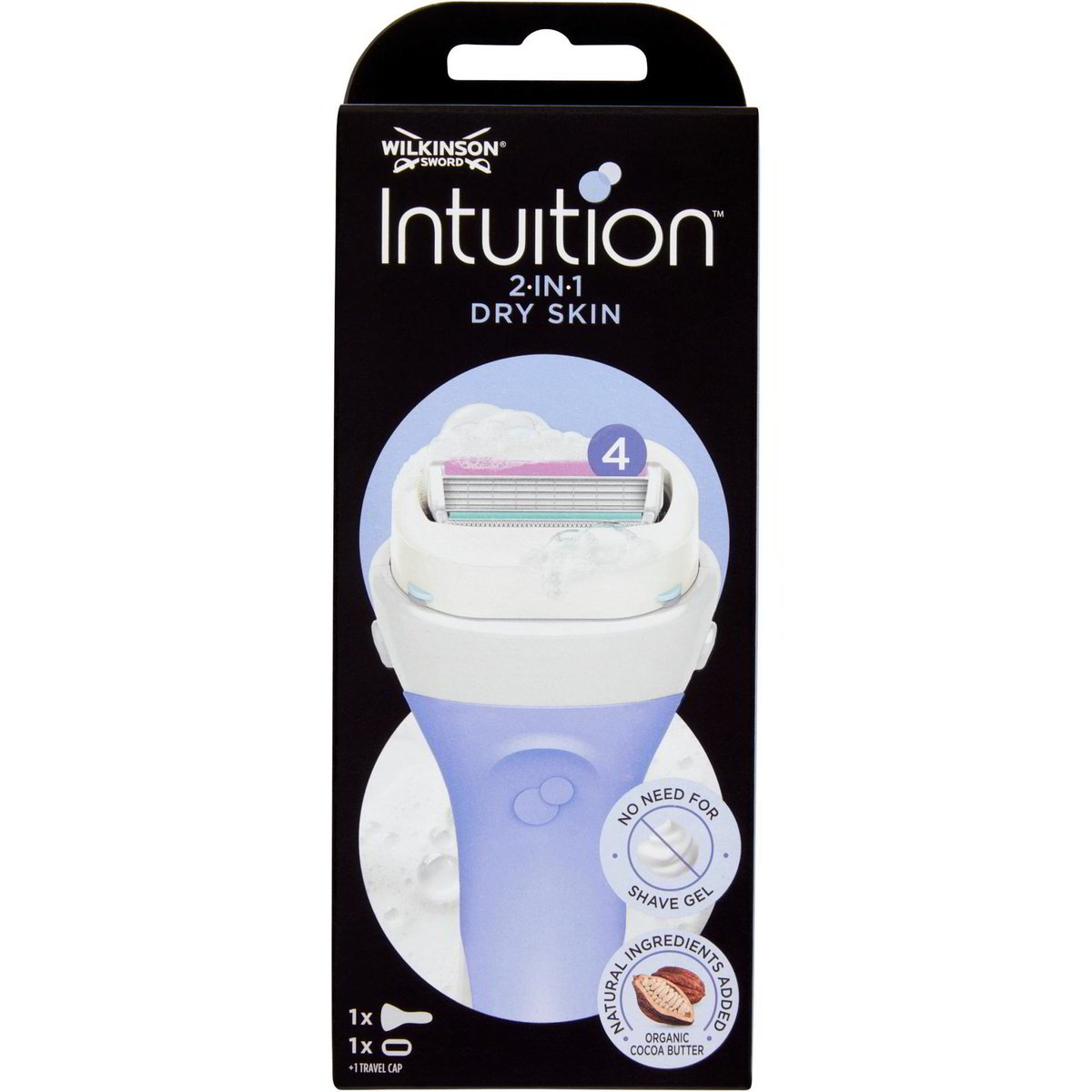 Packaging Rasoio Rasoio da donna con ricarica intuition dry skin WILKINSON 1 PZ - Coop Shop