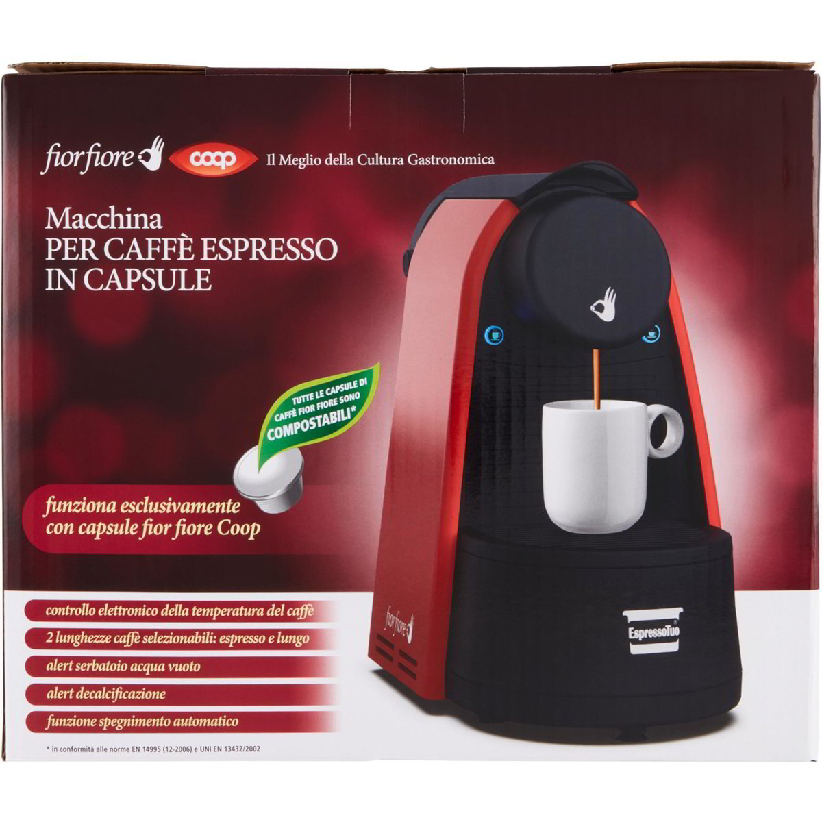 Macchina per caffè espresso capsule z0109 rosso COOP FIOR FIORE 1 PZ