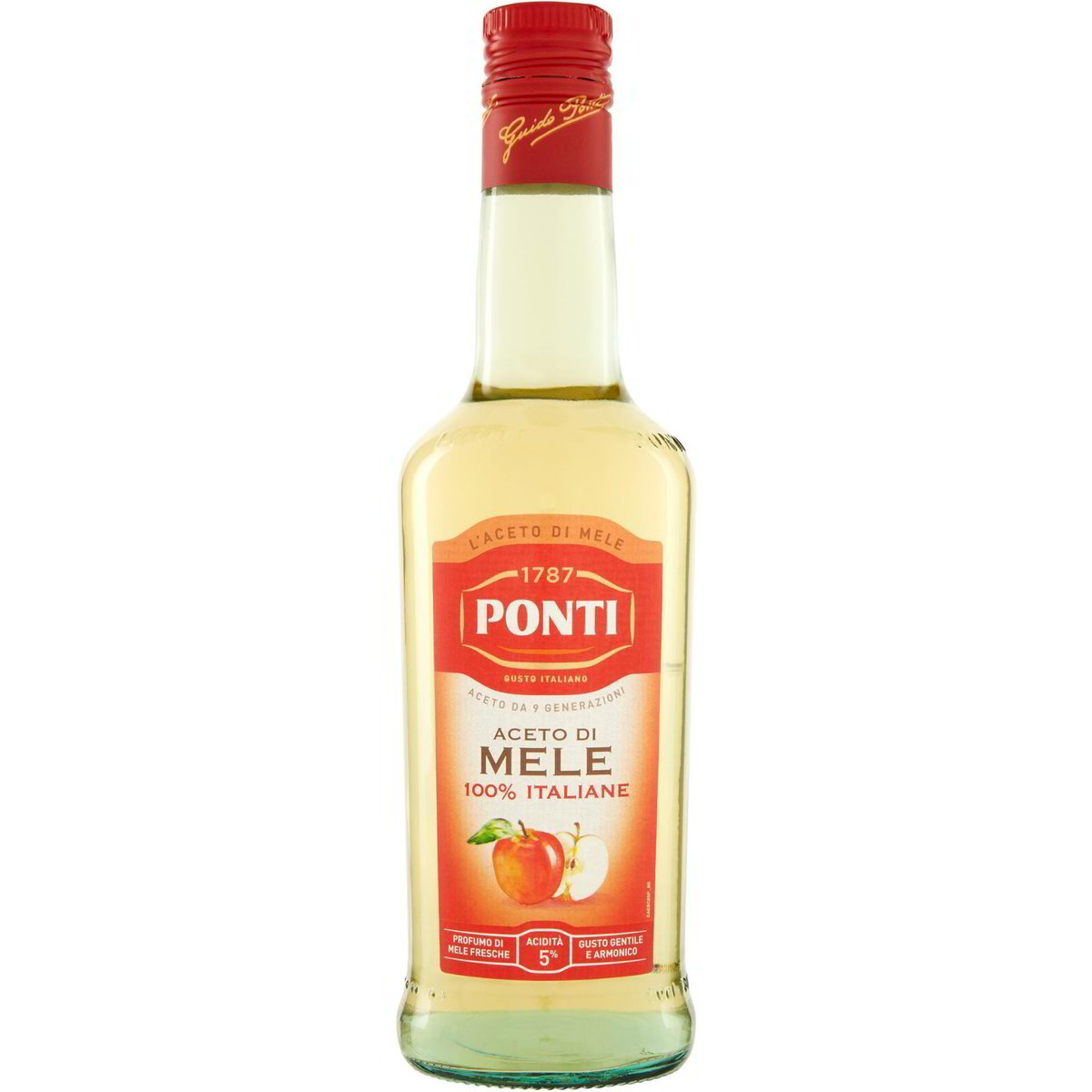Ponti Di Mele Apfelweinessig – 500 Ml, Milder Italienischer Essig Für Salate & Soßen