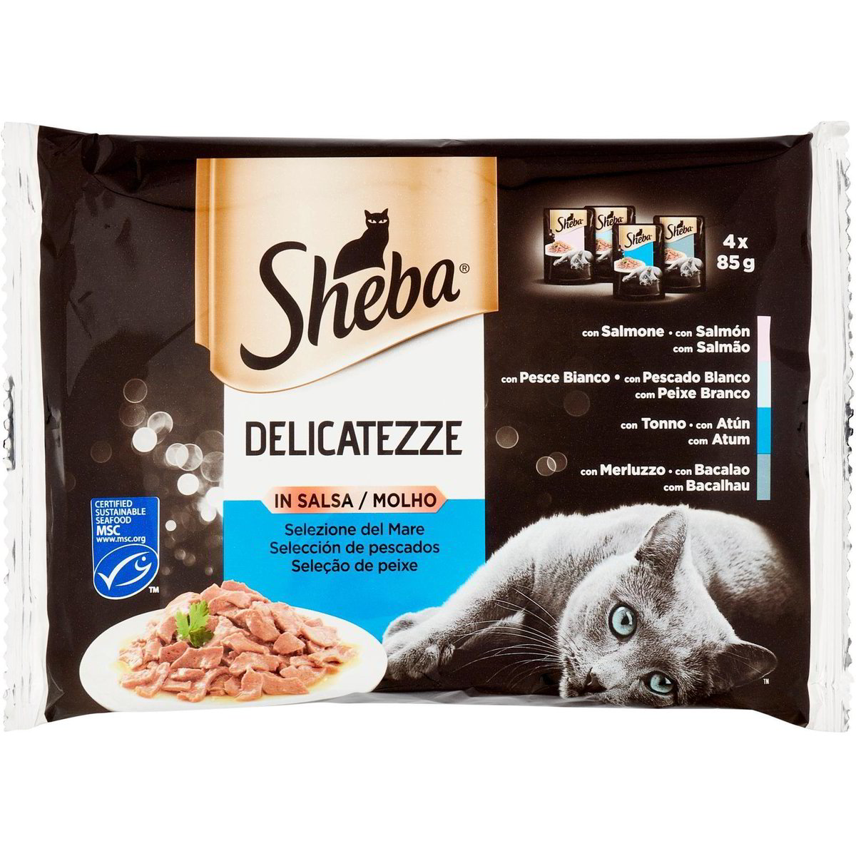 Alimento Umido Per Gatti By - Selezione Pesce In Salsa, 48 Buste Da 100g, Adulti - Foto 10