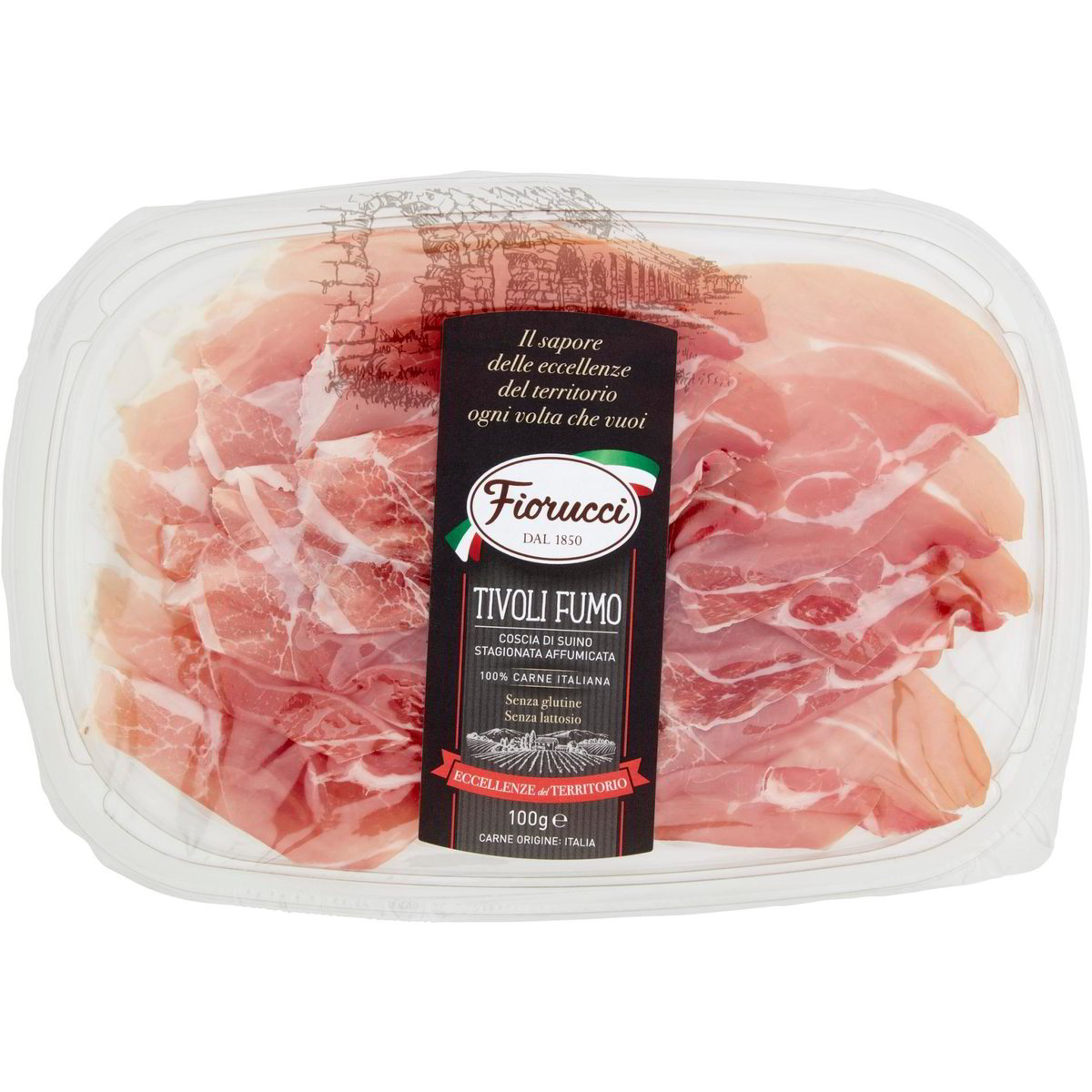 Prosciutto crudo tivoli stagionato e affumicato FIORUCCI 100 G Coop Shop