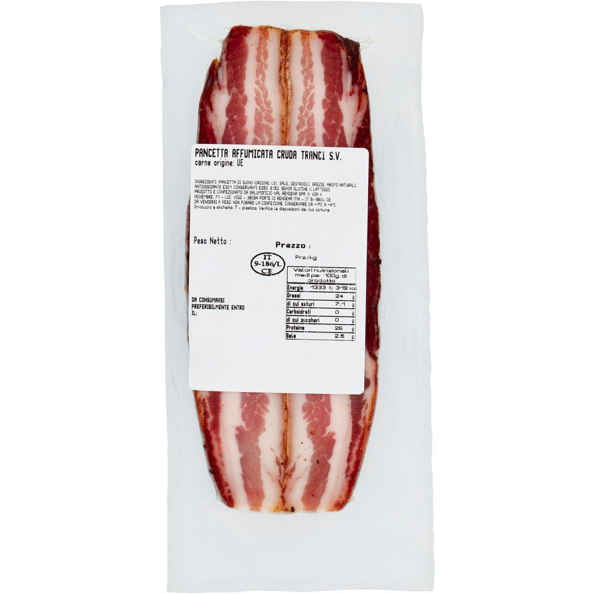 Pancetta affumicata SALUMIFICIO VAL RENDENA 250 GR Coop Shop