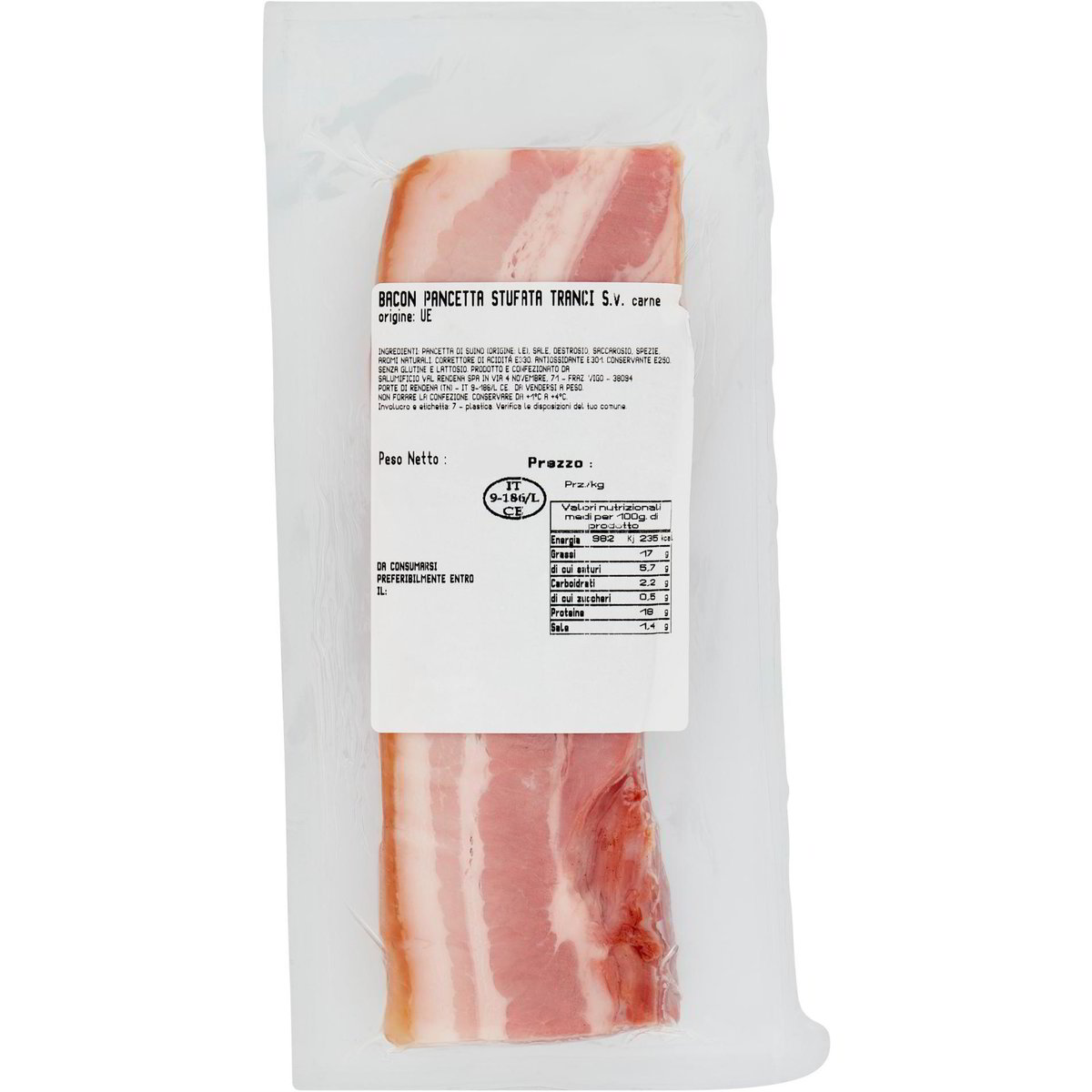 Pancetta stufata SALUMIFICIO VAL RENDENA 180 GR Coop Shop