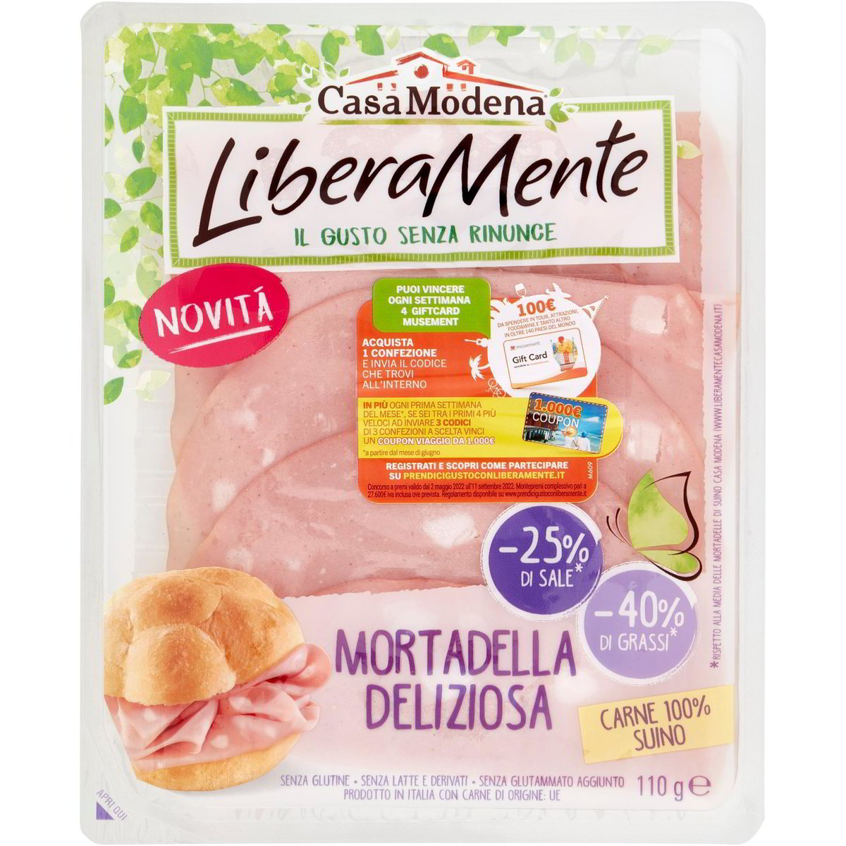 Mortadella con meno sale liberamente CASA MODENA 110 G Coop Shop