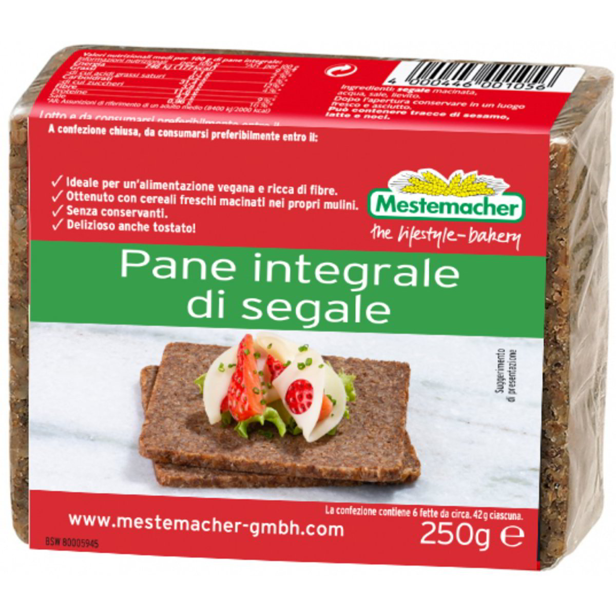 Pane integrale di segale MASTERMACHER 250 GR - Coop Shop