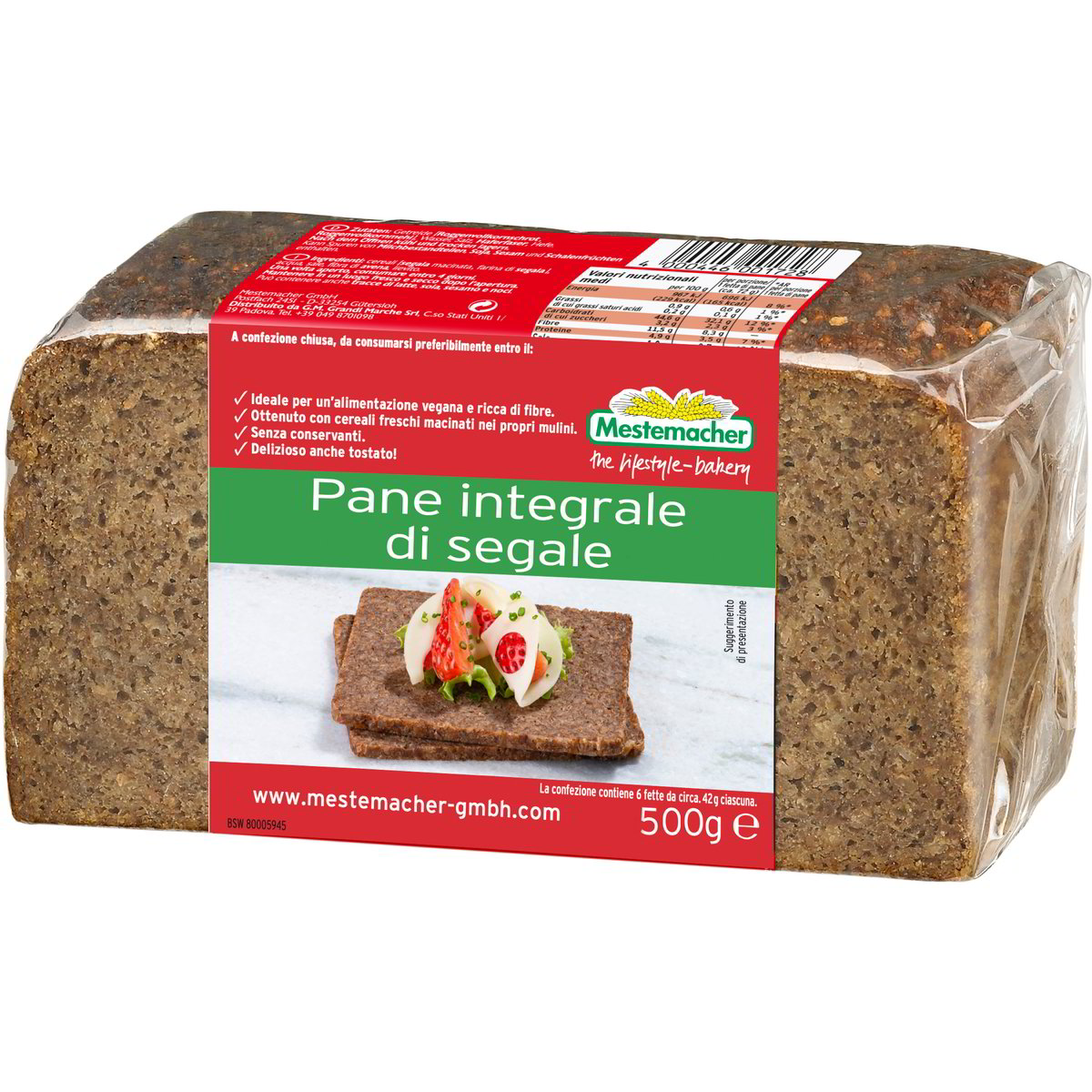 Pane integrale di segale MASTERMACHER 500 GR - Coop Shop