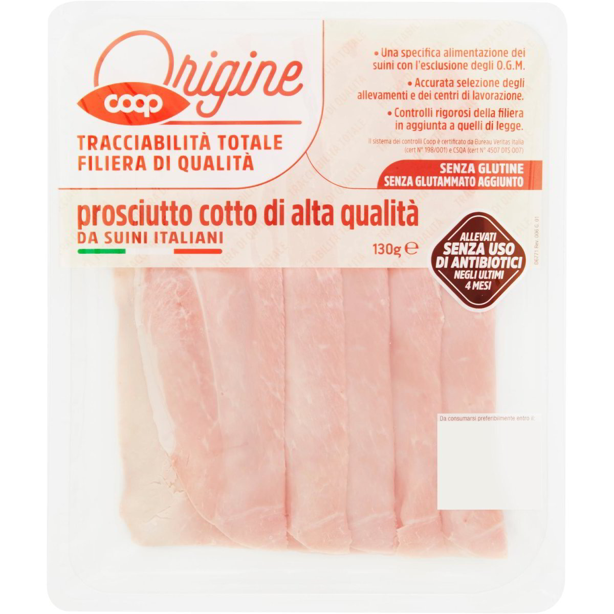 Prosciutto cotto di alta qualità COOP ORIGINE 130 G Coop Shop