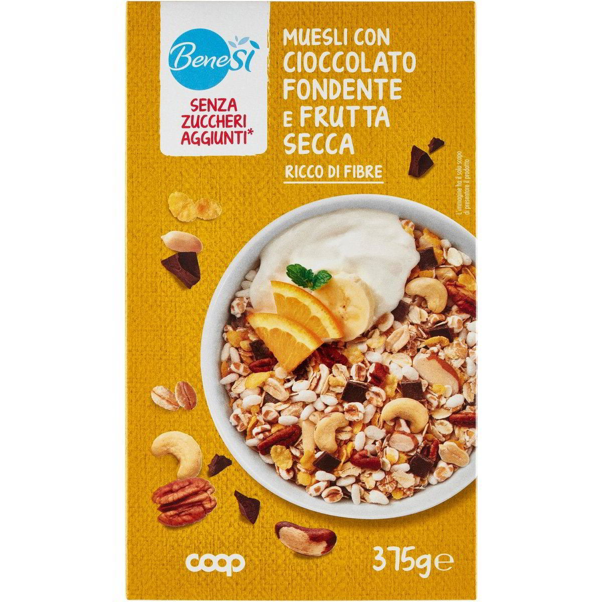 Muesli con cioccolato fondente e frutta secca COOP BENE SI' 375 G