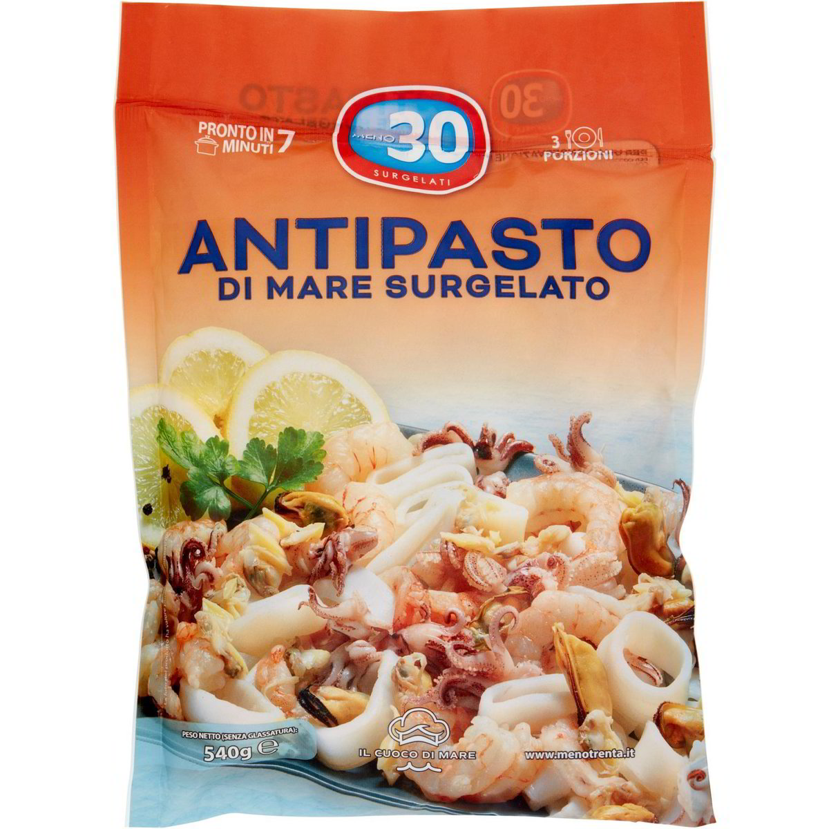 Antipasto di mare pesce surgelato cuoco di mare MENO 30 540 G Coop Shop