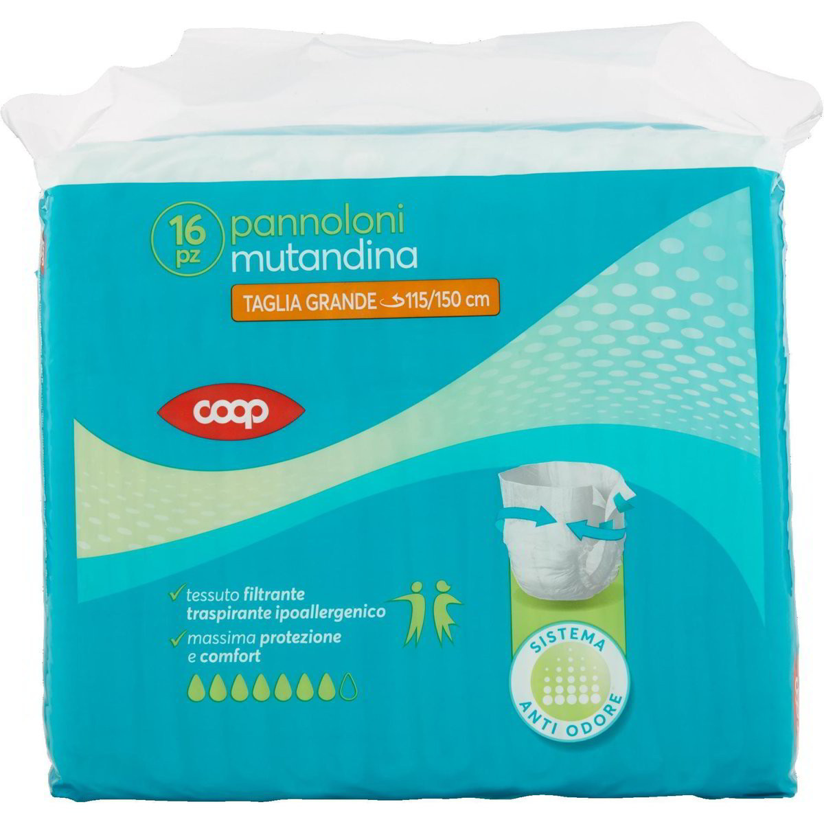 Mutande Assorbenti Senior Bell TG. Grande - 14 Pezzi, Incontinenza Moderata-Abbondante, Made In Italy