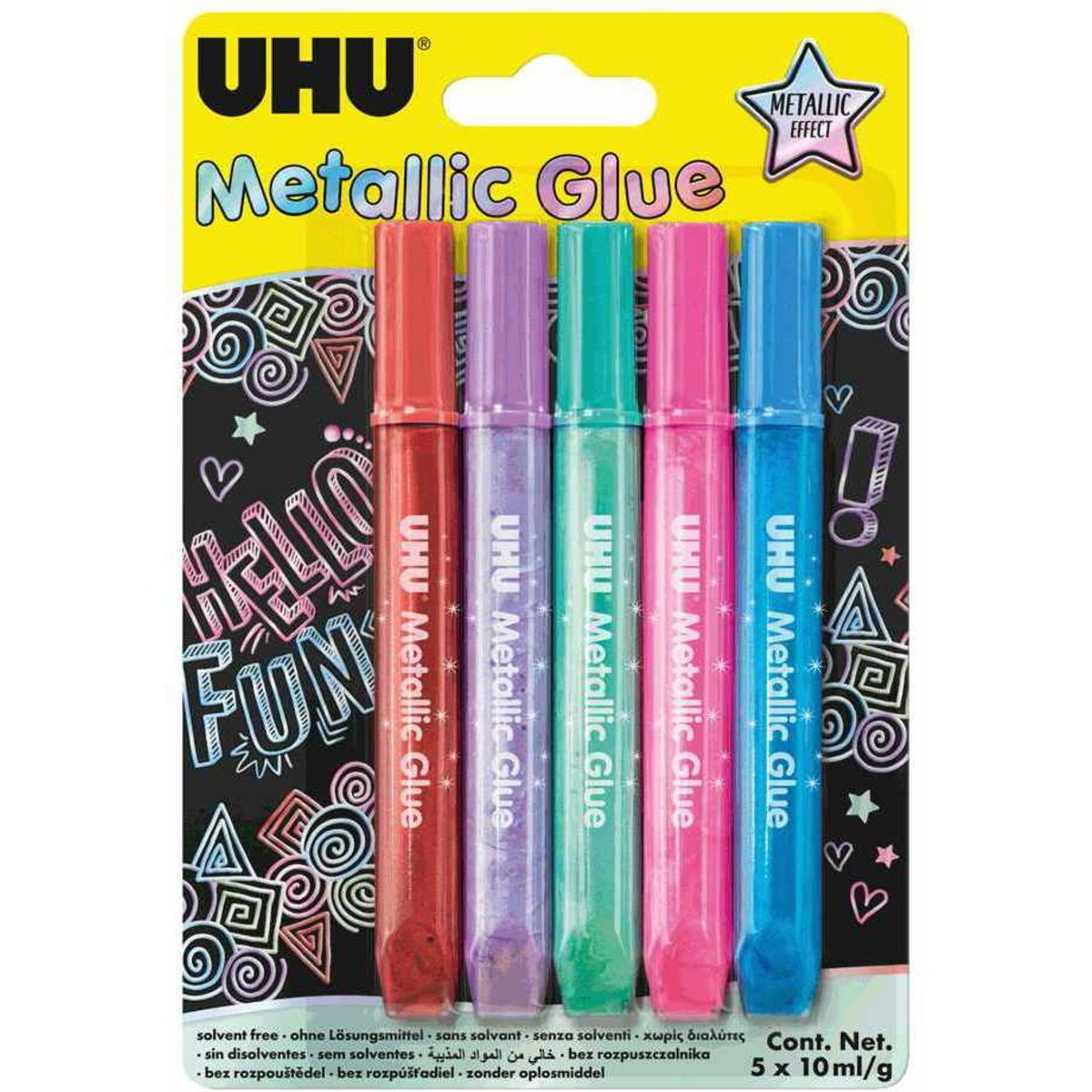 Colla Glitter UHU 10 ml - 6 Pezzi - Rossetti Market