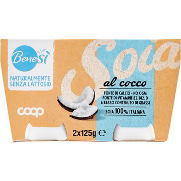 Yogurt di soia al cocco sojayo COOP - BENE SI' 2 X 125 G - Coop Shop