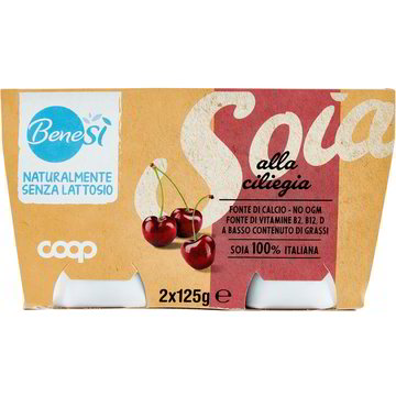 Yogurt di soia alla ciliegia sojayo COOP - BENE SI' 2 X 125 G - Coop Shop