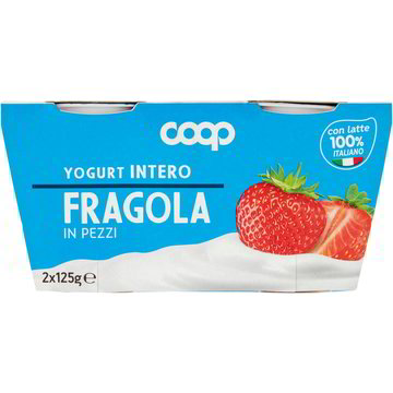 Yogurt intero alla fragola COOP 2 X 125 G - Coop Shop