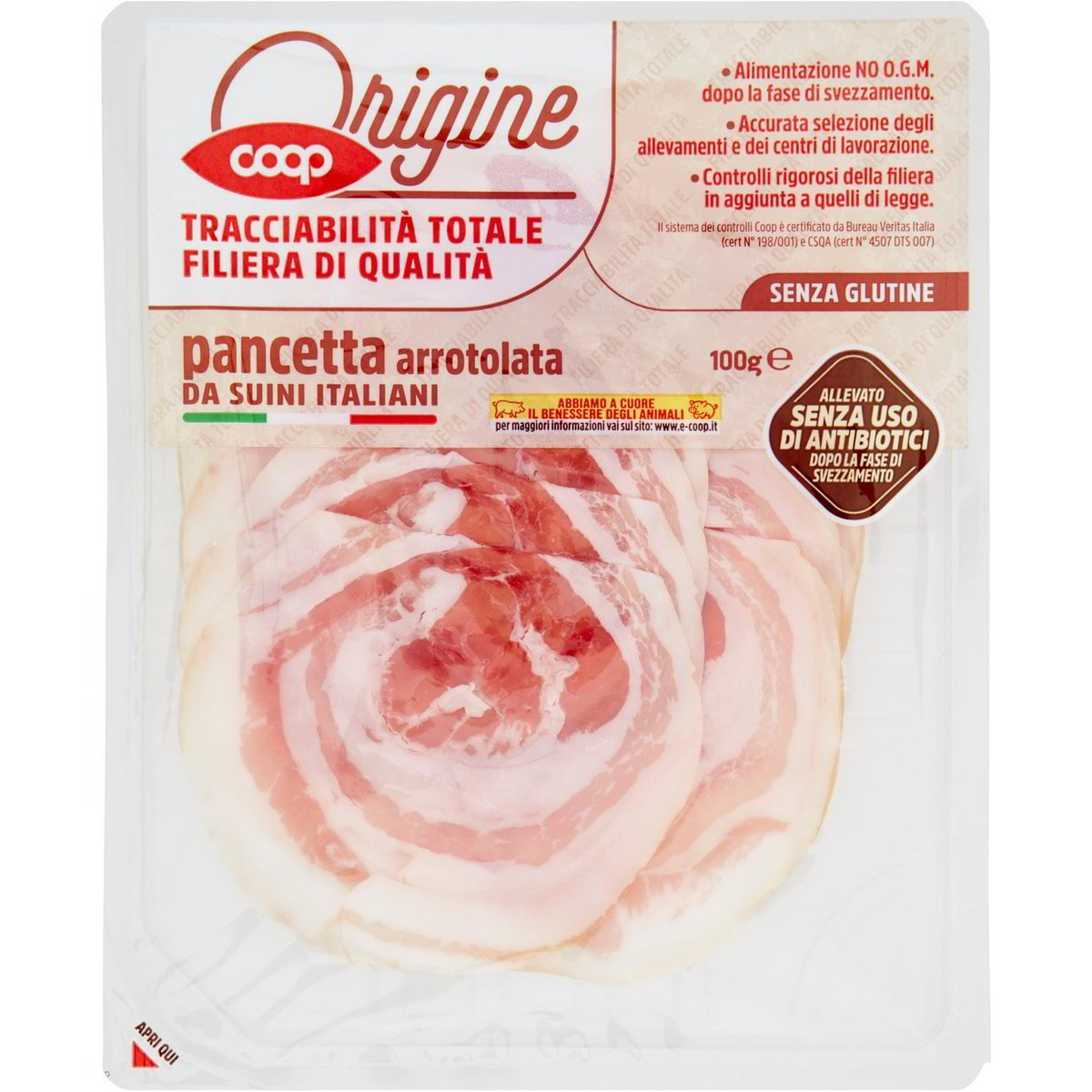 Pancetta arrotolata COOP ORIGINE 100 G Coop Shop