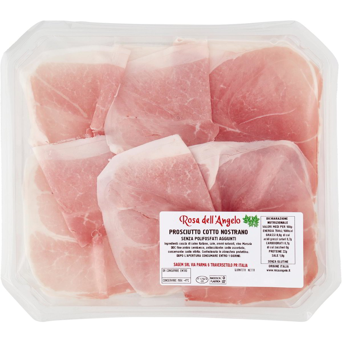 Prosciutto cotto nostrano ROSA DELL ANGELO 160 GR Coop Shop