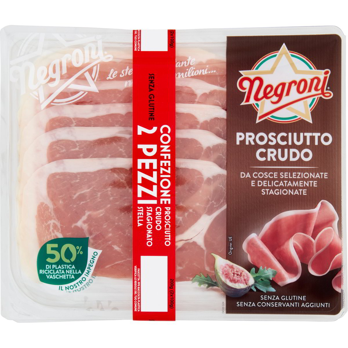 Prosciutto crudo stella NEGRONI 2 X 100 G Coop Shop