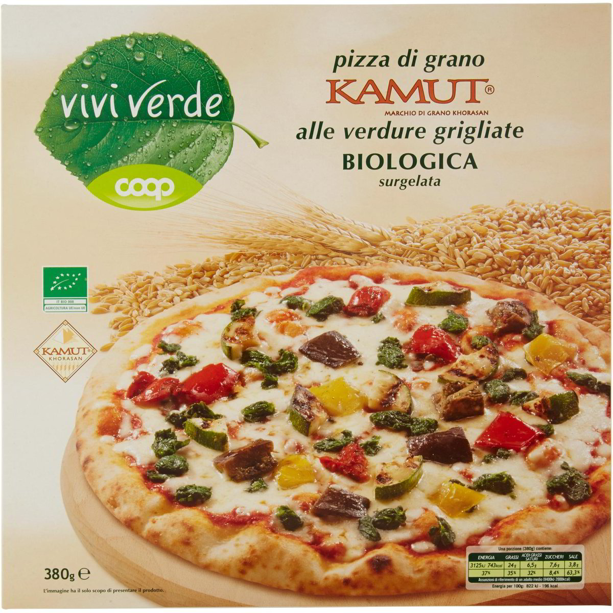 Senza Glutine Pizza Con Verdure Surgelata 1 Pizza Surgelata 380 G