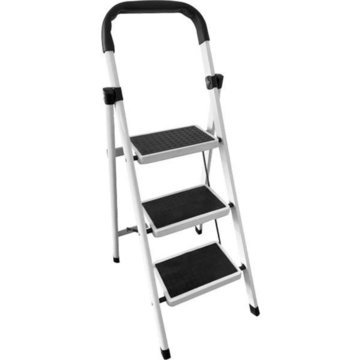 Sgabello Cilvani 2 Gradini Sgabello Gradini CILVANI In Acciaio Laccato | 2 Gradini Antiscivolo | Portata 150 Kg | Design Moderno E Leggero Sgabello Acciaio - Foto 3