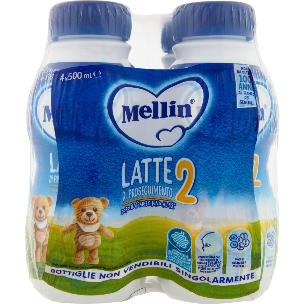 Latte per il proseguimento 2 MELLIN 4 X 500 ML Coop Shop