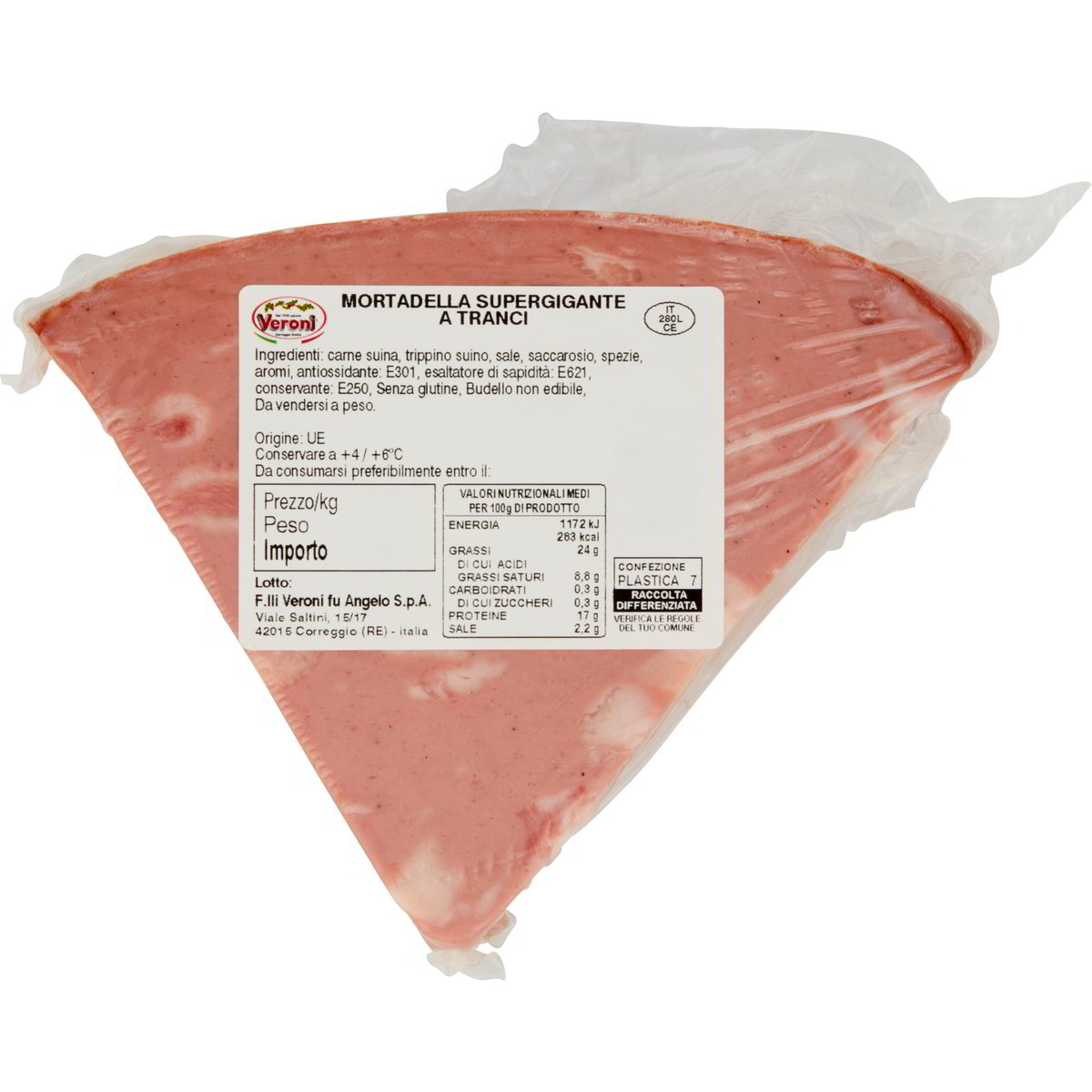 Mortadella esselusso con pistacchi VERONI 350 G Coop Shop