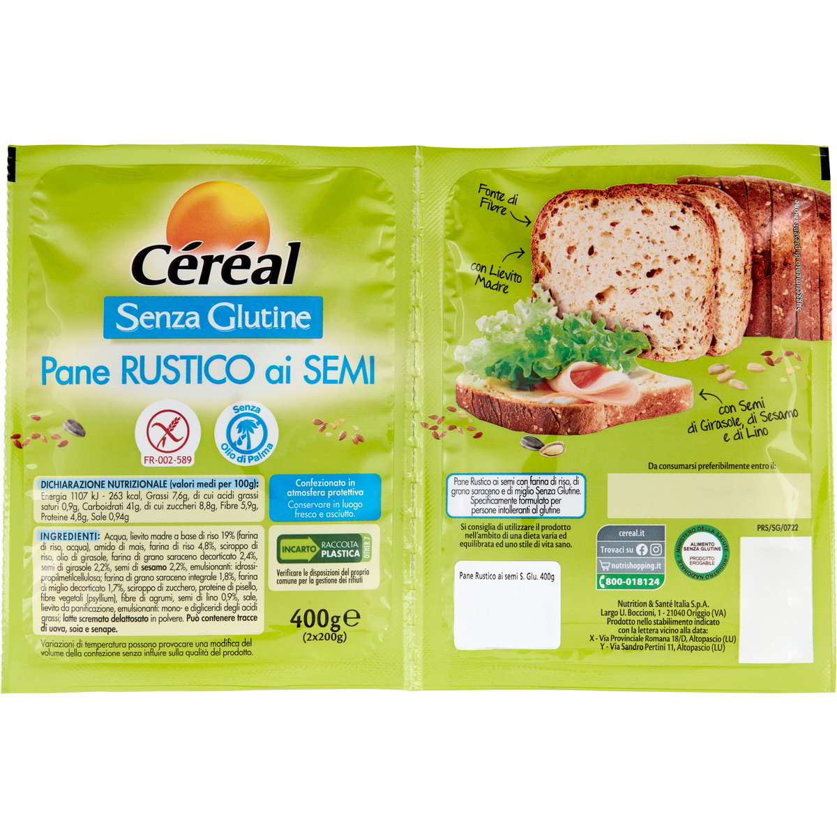 Pane rustico ai semi CEREAL 2 X 200 G - Coop Shop