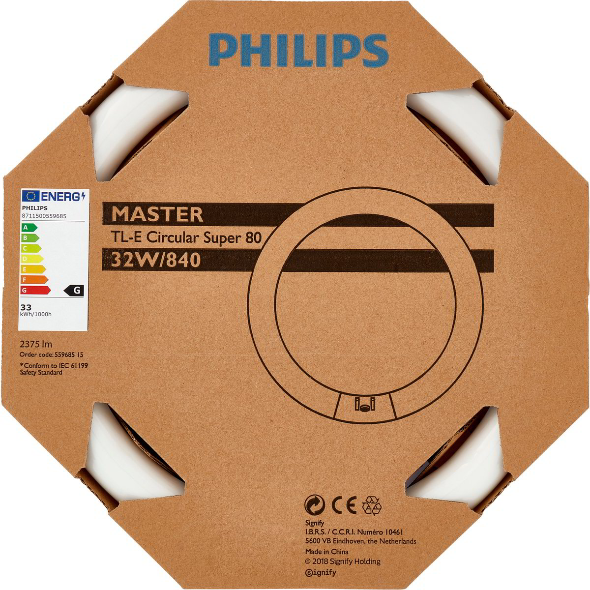 Neon A Risparmio Tubo Circolare T9 32W/140W 1700Lm Diam 300mm Luce Fredda Extrastar - Foto 6