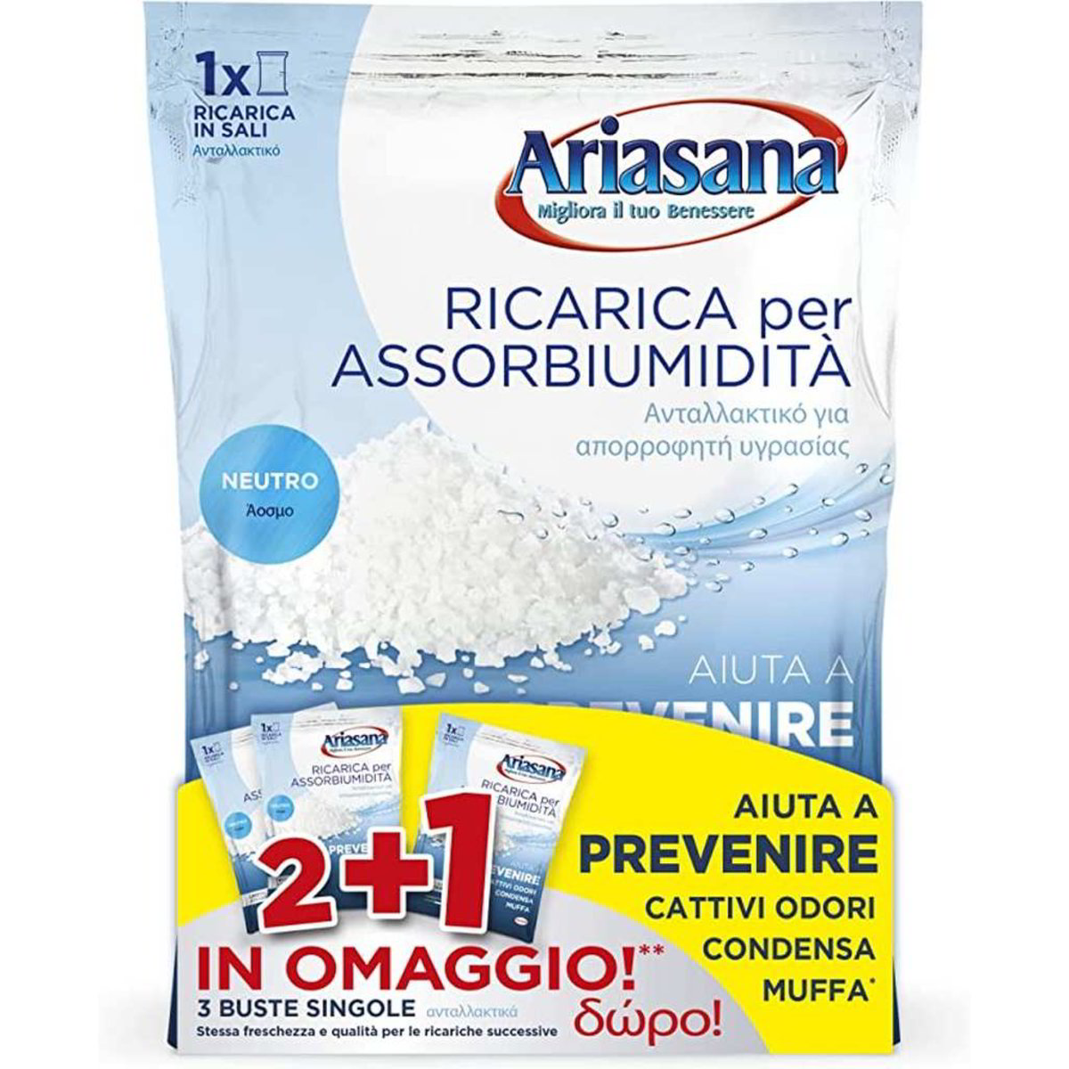 Pattex AERO 360° Ricarica Deumidificatore - 2 X 450g - Contro Umidità E Cattivi Odori