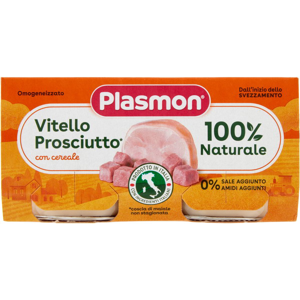 Omogeneizzato prosciutto/vitello/cereali PLASMON 2 X 80 G Coop Shop