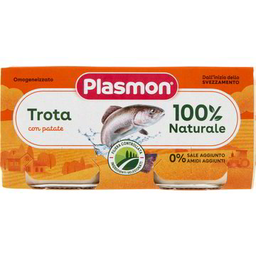 Omogeneizzato Di Trota 24 Vasetti Da 80g - Alimento Per Infanzia Dal 6&deg; Mese, Senza Sale Aggiunto