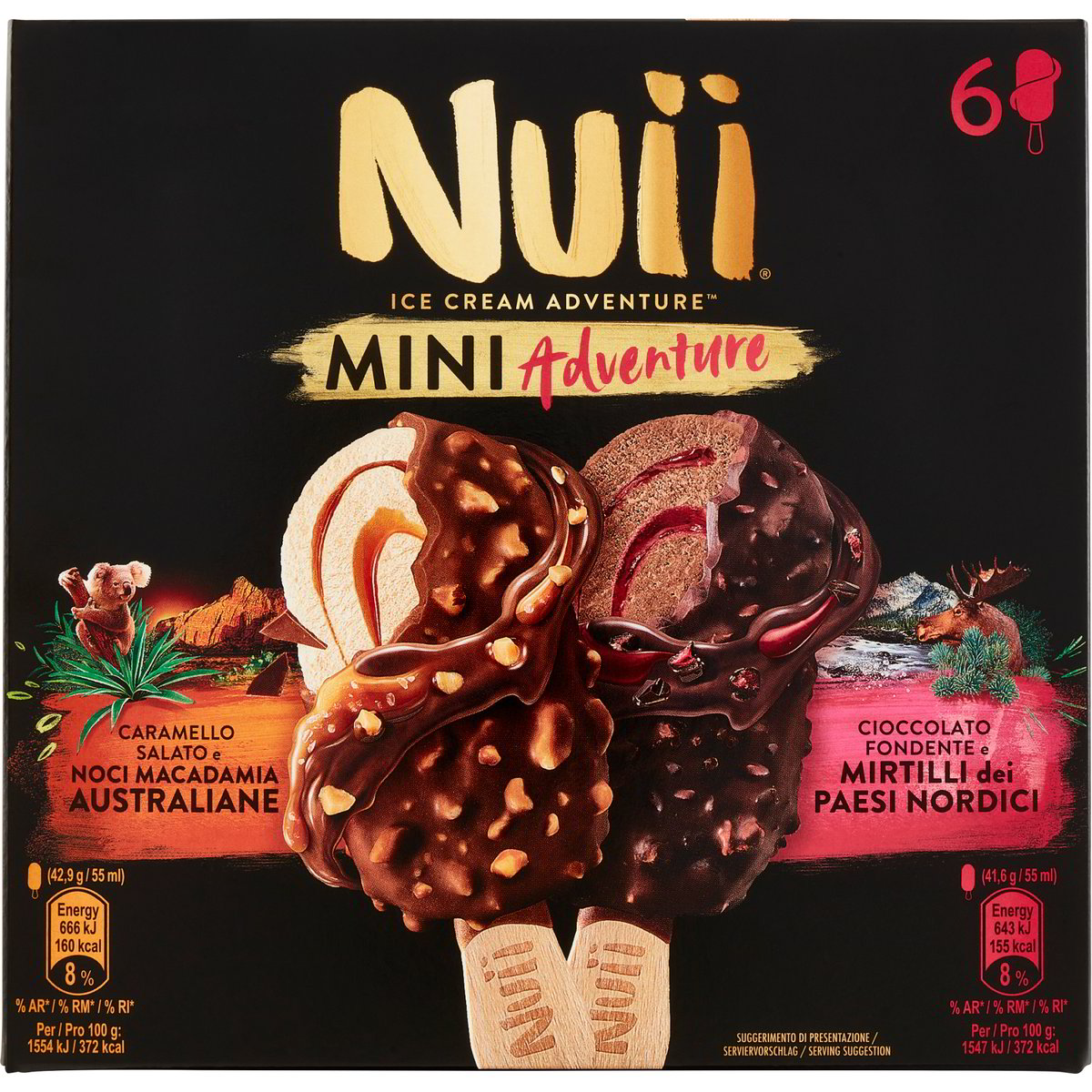 Gelato stecco mini adventure mix 2 gusti x6 NUII 253 G Coop Shop