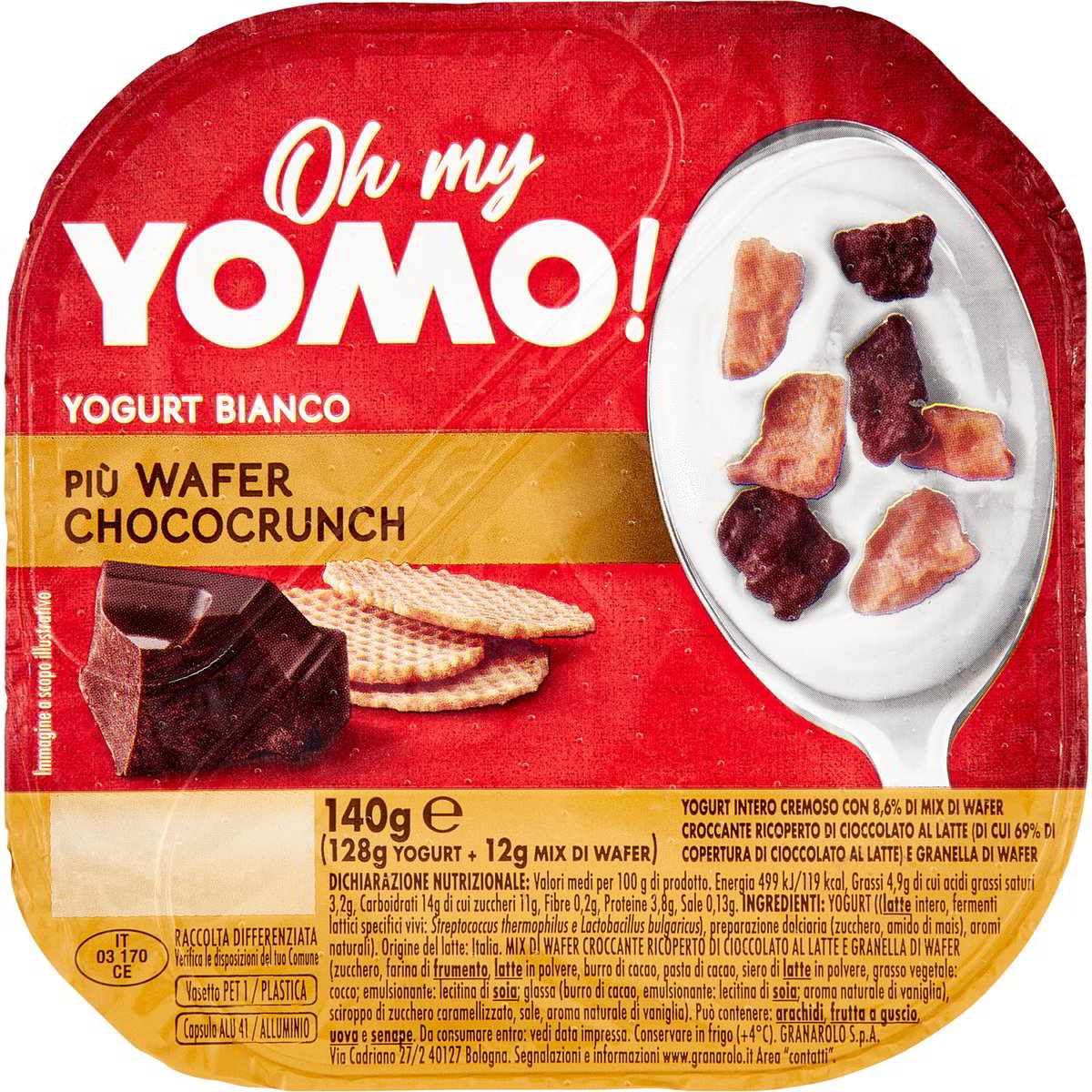 Yogurt bianco con wafer chococrunch YOMO 140 G - Coop Shop
