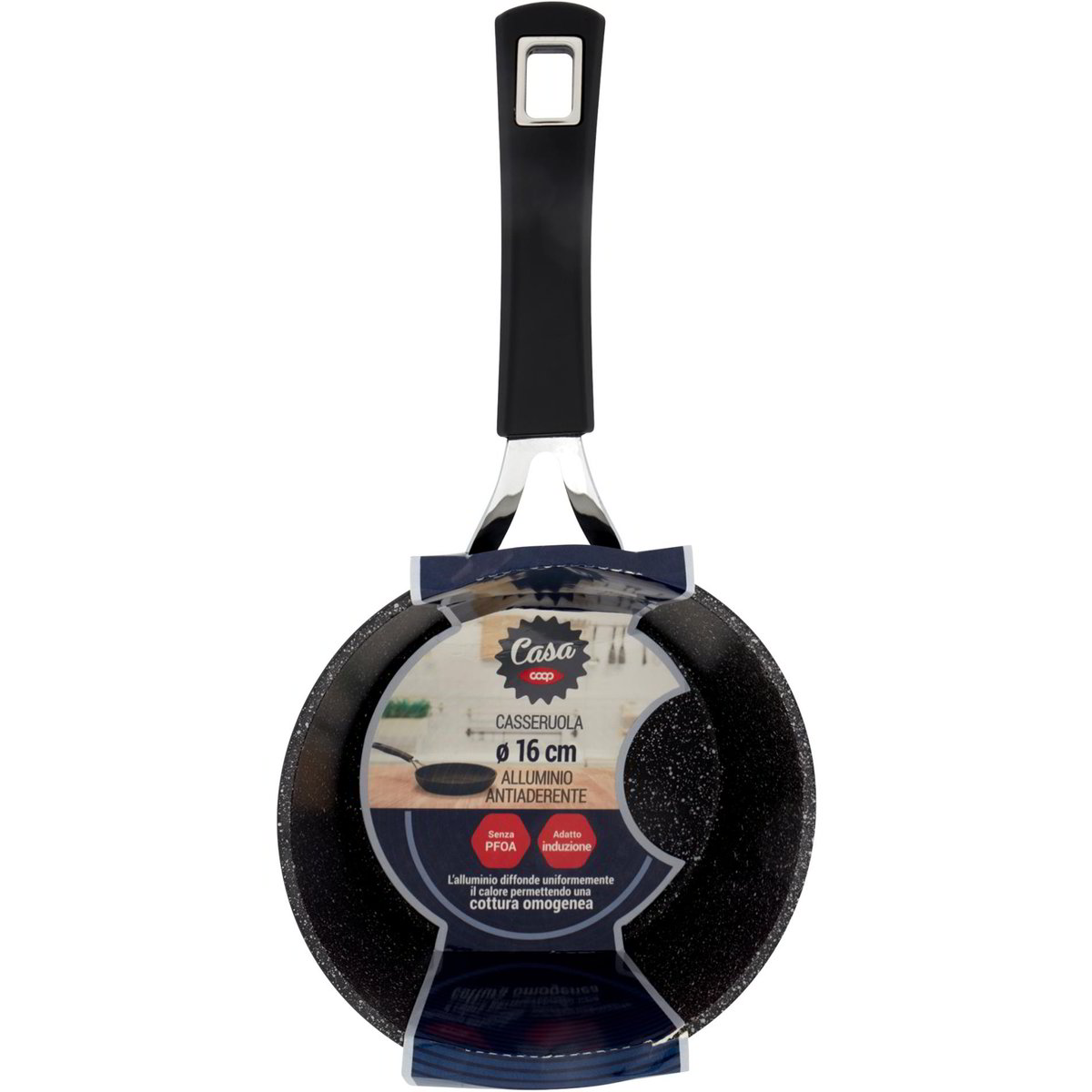 Bra Market - Casseruola 16 cm, alluminio pressofuso con antiaderente, senza PFOA, adatto a tutti i tipi di cucine inclusa induzione