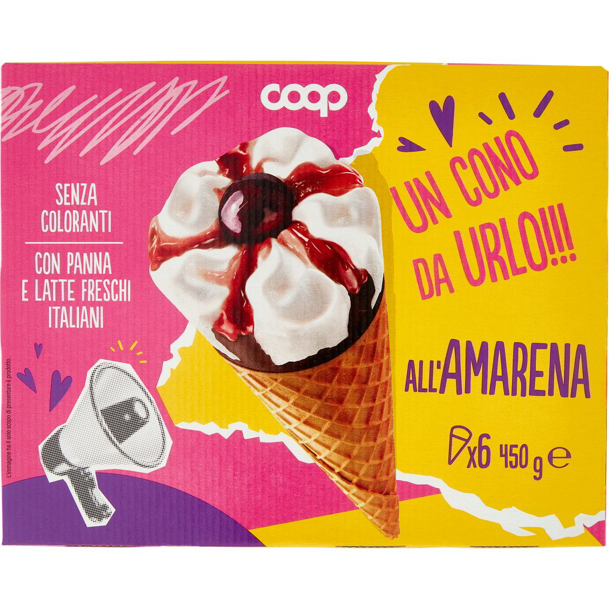 Cono gelato all'amarena COOP 6 X 75 G Coop Shop