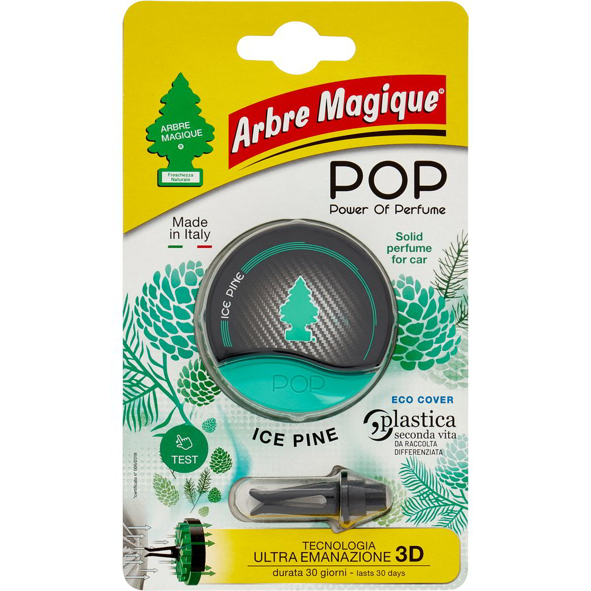 6x Arbre Magique Pop Profumatore Solido per Auto Fragranza Green Mint