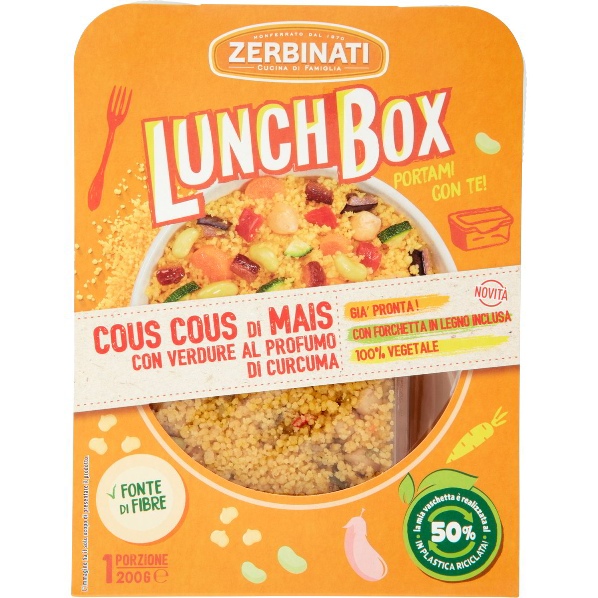 Cous cous verdure/curcuma lunch box ZERBINATI 200 G Coop Shop