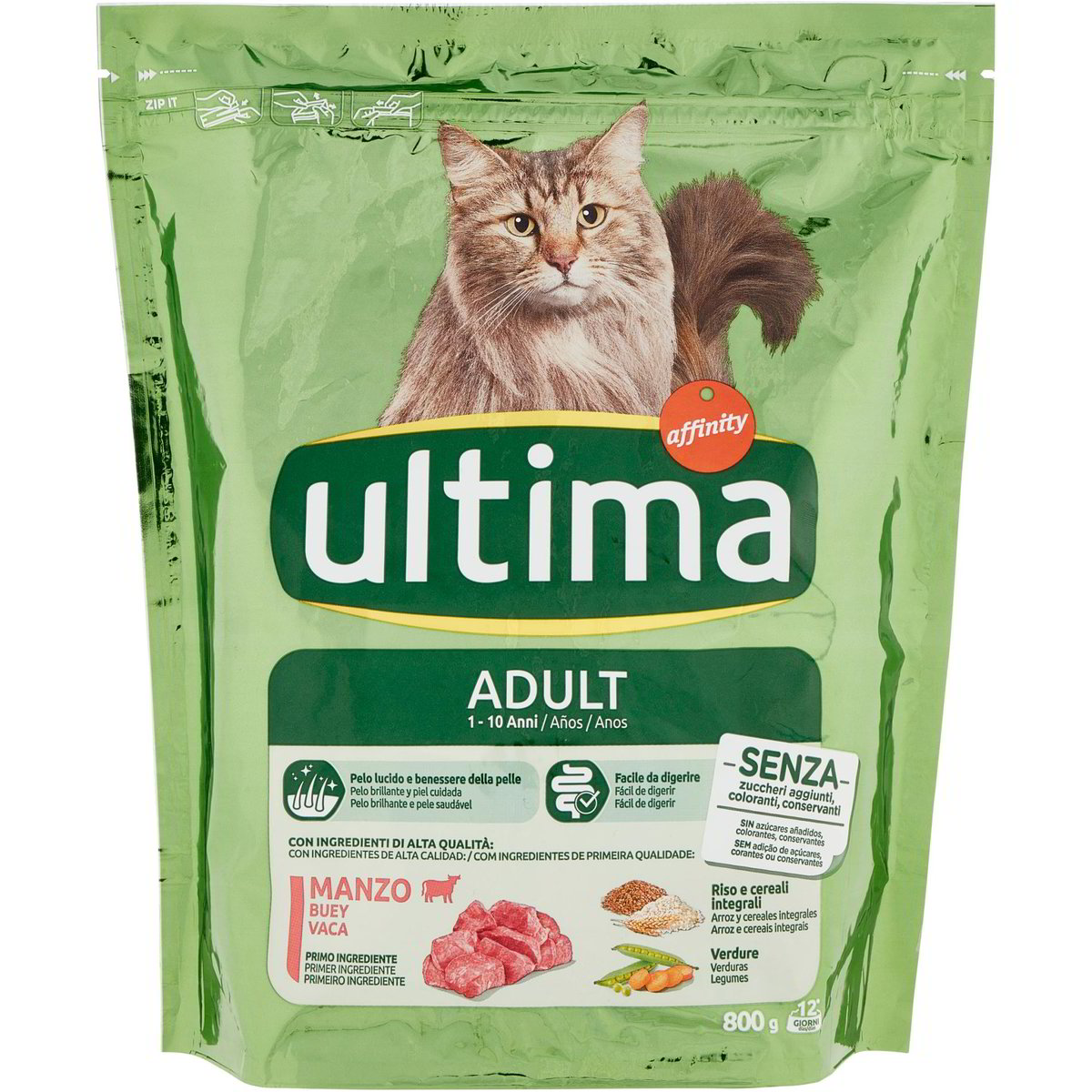 Purina One Bifensis Adult Crocchette Per Gatti Con Pollo E Cereali - 8 Confezioni Da 800g