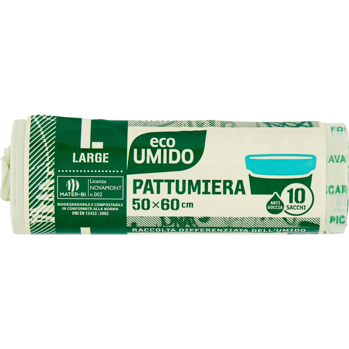 Sacchi Spazzatura ALUFIX Standard LDPE 150L, 10 Pezzi In Rotolo, 34 Micron, Nero, 78x105 Cm, In Plastica Riciclata, Per Bidoni Esterni
