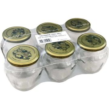 Set 24 Vasetti Vetro Per Conserve Da 212 Ml Con Tappi Twist Off 63 Mm - Per Marmellate, Sottoli, Pesto