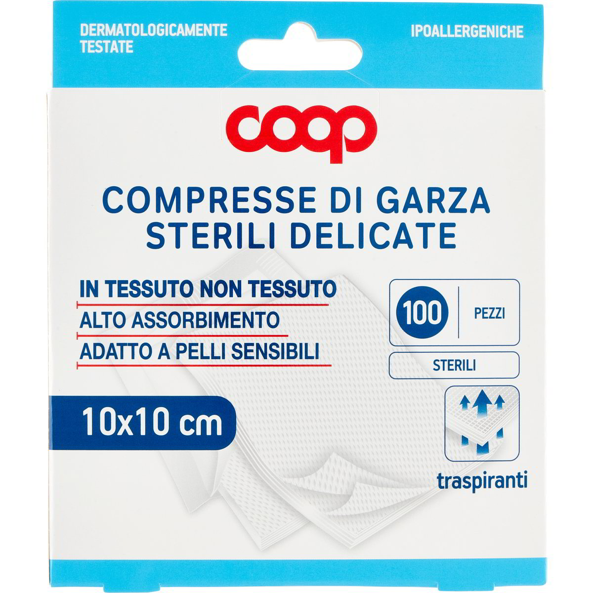 Garza sterile comprosse delicate tnt 10x10 x100 COOP 1 PZ - Coop Shop