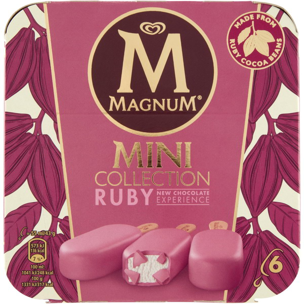 Magnum mini collection ruby ALGIDA 6 X 43 G - Coop Shop
