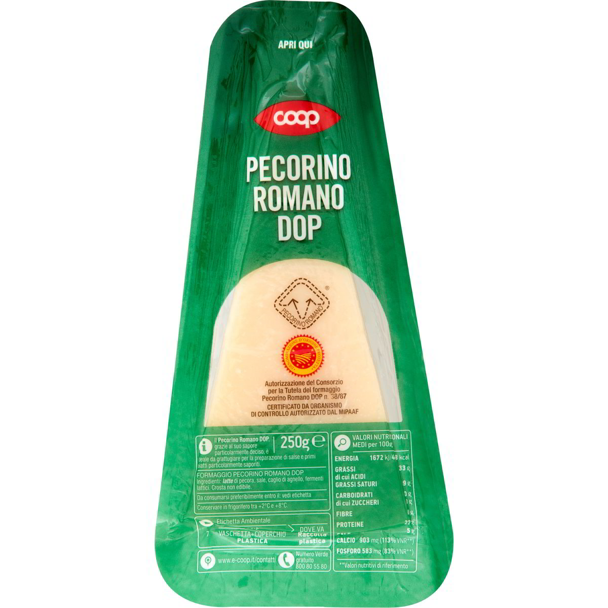 Pecorino romano DOP COOP 250 G Coop Shop