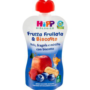 Frutta frullata con mela/pesca/banana e frollino HIPP 90 ML - Coop Shop