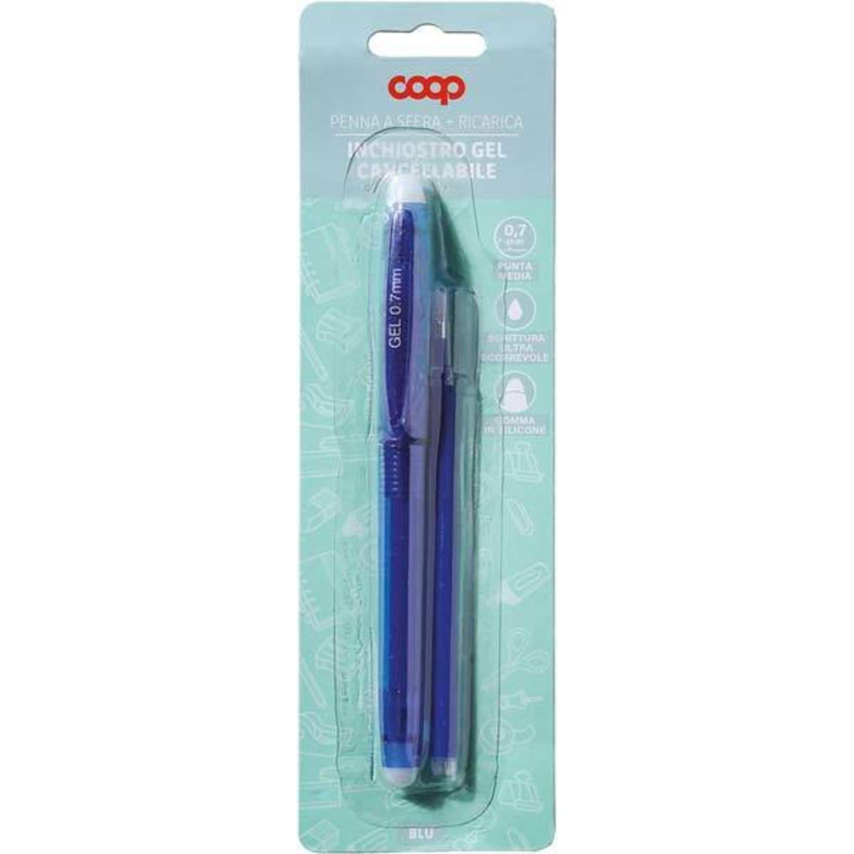 4 Penne A Sfera Cancellabili Blu - Punta 0.5 Mm, Con Gomma, Per Scuola
